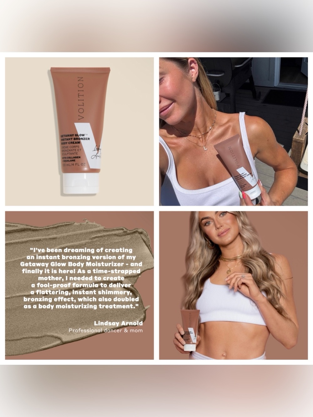Volition Getaway Glow Instant Bronzer Body Cream